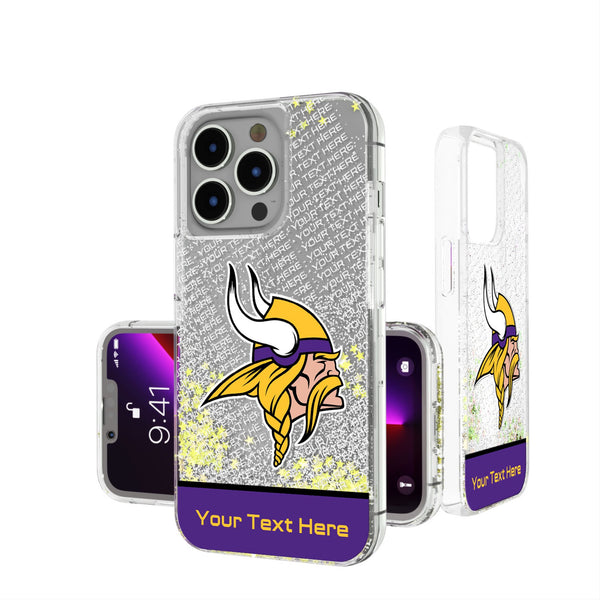 Minnesota Vikings Personalized EndZone Plus iPhone Glitter Phone Case for Apple iPhone