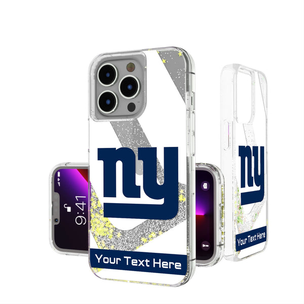 New York Giants Personalized Tilt iPhone Glitter Phone Case for Apple iPhone