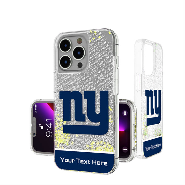 New York Giants Personalized EndZone Plus iPhone Glitter Phone Case for Apple iPhone