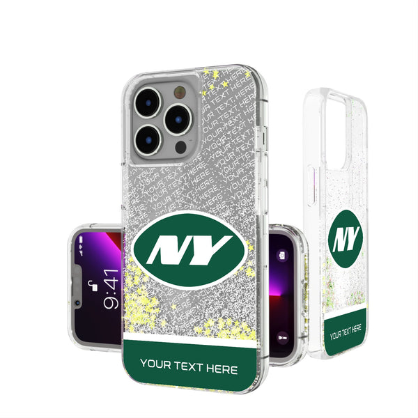 New York Jets Personalized EndZone Plus iPhone Glitter Phone Case for Apple iPhone