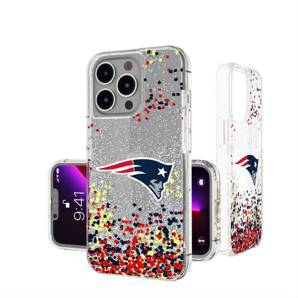 New England Patriots Confetti iPhone Glitter Phone Case