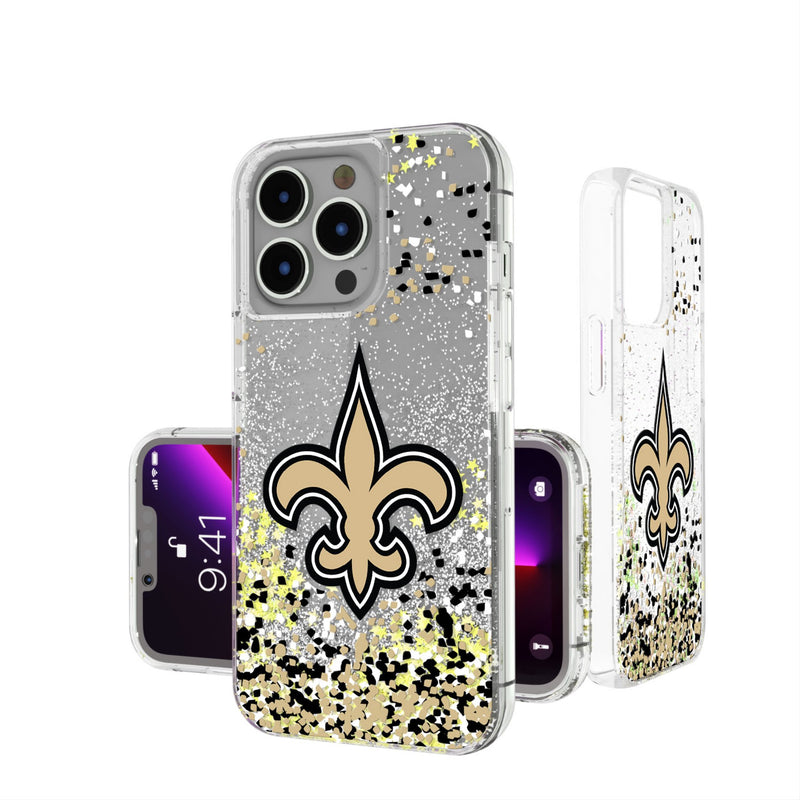 New Orleans Saints Confetti iPhone Glitter Phone Case