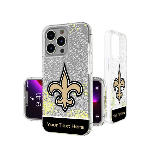 New Orleans Saints Personalized EndZone Plus iPhone Glitter Phone Case for Apple iPhone