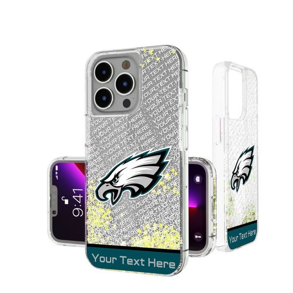 Philadelphia Eagles Personalized EndZone Plus iPhone Glitter Phone Case for Apple iPhone