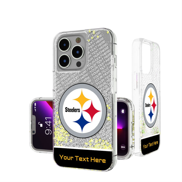 Pittsburgh Steelers Personalized EndZone Plus iPhone Glitter Phone Case for Apple iPhone