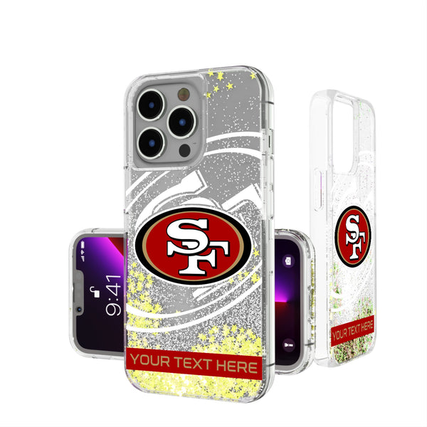 San Francisco 49ers Personalized Tilt iPhone Glitter Phone Case for Apple iPhone