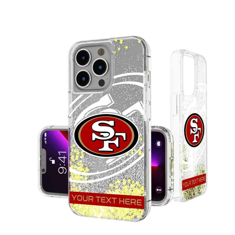San Francisco 49ers Personalized Tilt iPhone Glitter Phone Case for Apple iPhone