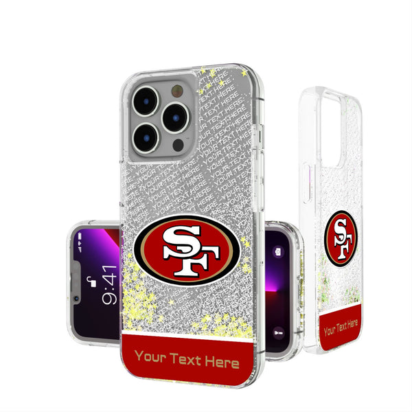 San Francisco 49ers Personalized EndZone Plus iPhone Glitter Phone Case for Apple iPhone