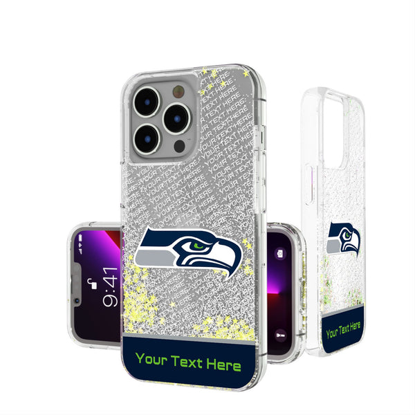Seattle Seahawks Personalized EndZone Plus iPhone Glitter Phone Case for Apple iPhone