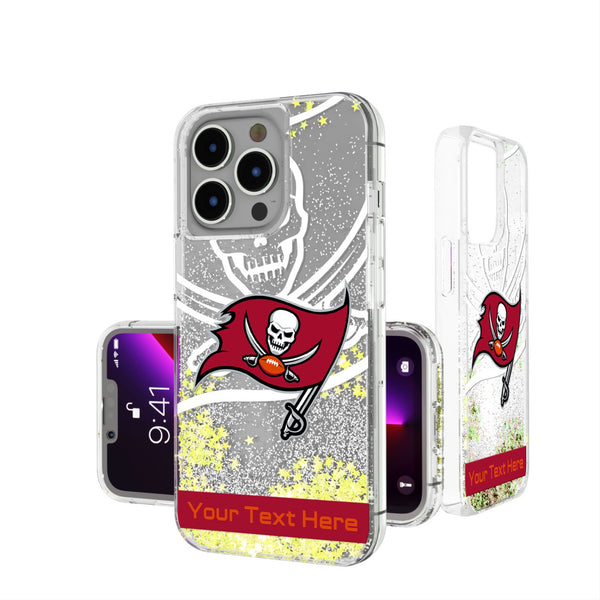 Tampa Bay Buccaneers Personalized Tilt iPhone Glitter Phone Case for Apple iPhone