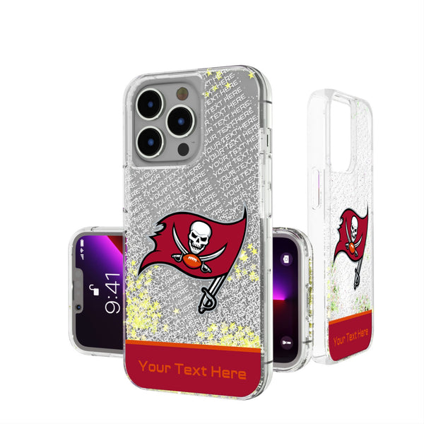 Tampa Bay Buccaneers Personalized EndZone Plus iPhone Glitter Phone Case for Apple iPhone