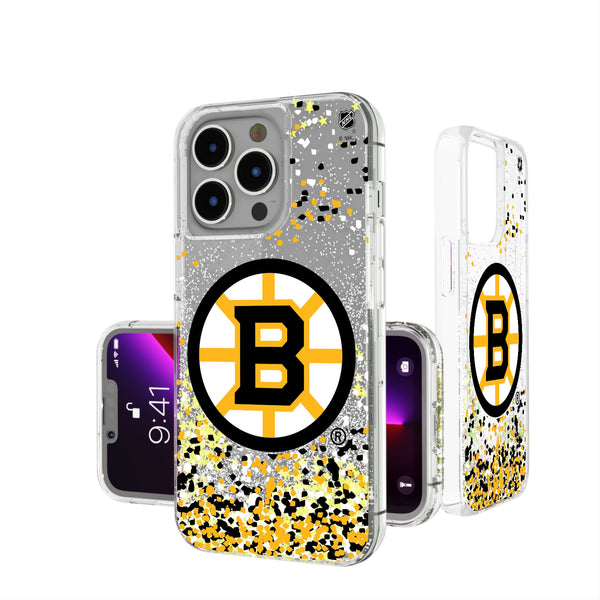 Boston Bruins Confetti iPhone Glitter Phone Case for Apple iPhone
