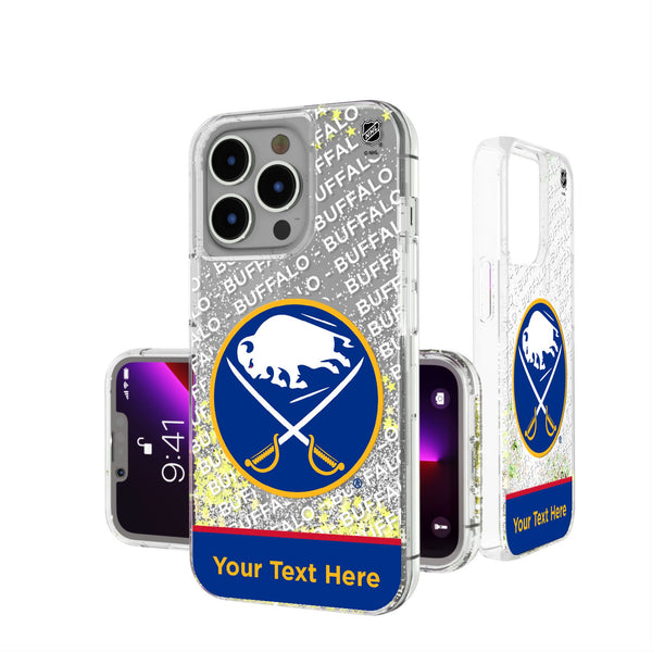 Buffalo Sabres Personalized EndZone Plus iPhone Glitter Phone Case for Apple iPhone