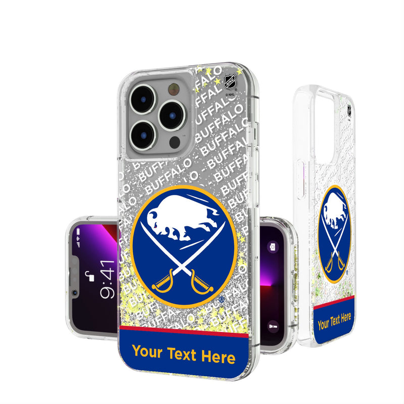 Buffalo Sabres Personalized EndZone Plus iPhone Glitter Phone Case for Apple iPhone