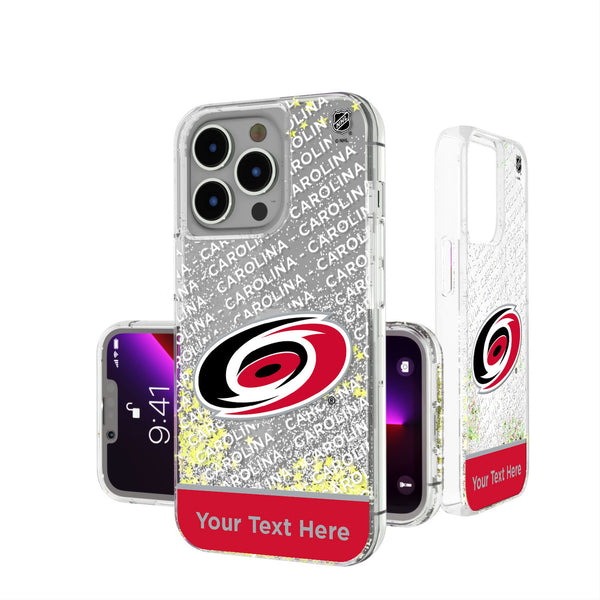 Carolina Hurricanes Personalized EndZone Plus iPhone Glitter Phone Case for Apple iPhone
