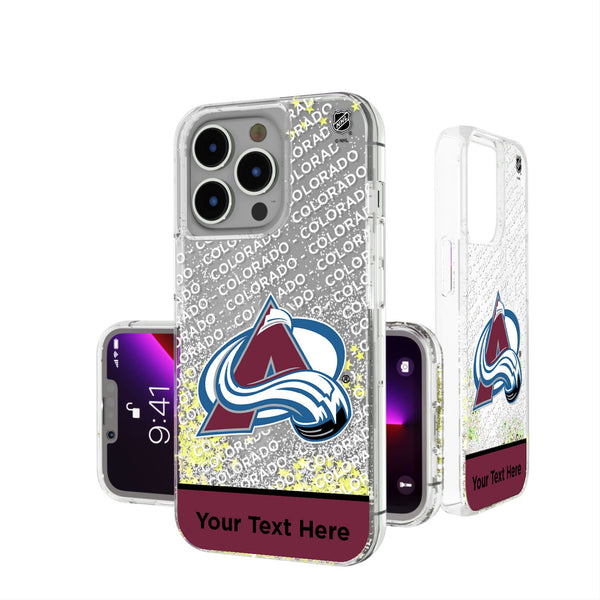 Colorado Avalanche Personalized EndZone Plus iPhone Glitter Phone Case for Apple iPhone