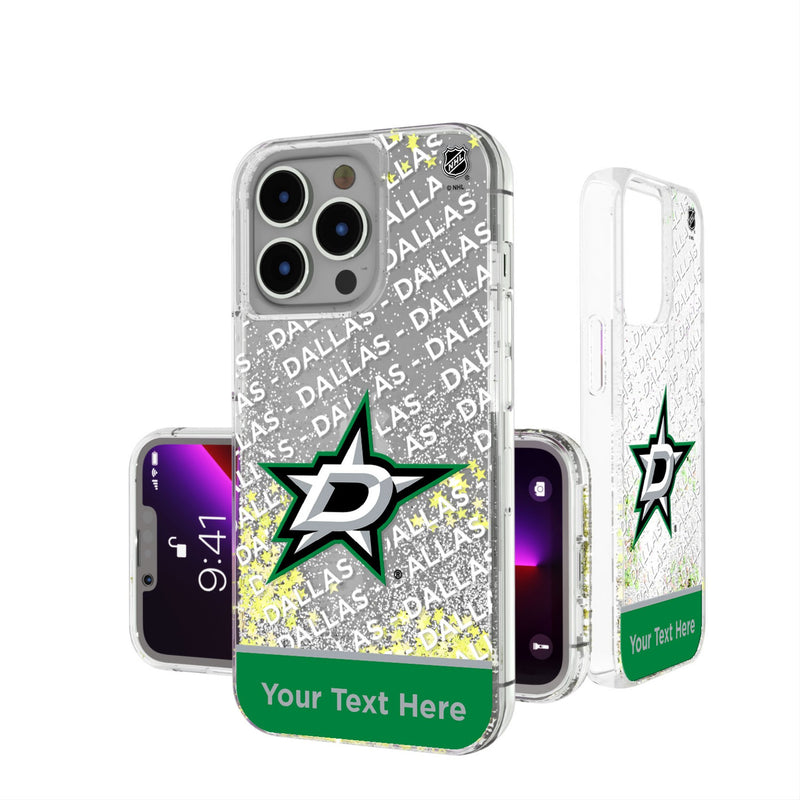 Dallas Stars Personalized EndZone Plus iPhone Glitter Phone Case for Apple iPhone
