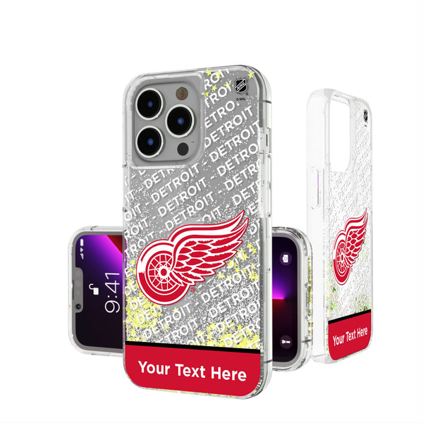Detroit Red Wings Personalized EndZone Plus iPhone Glitter Phone Case for Apple iPhone