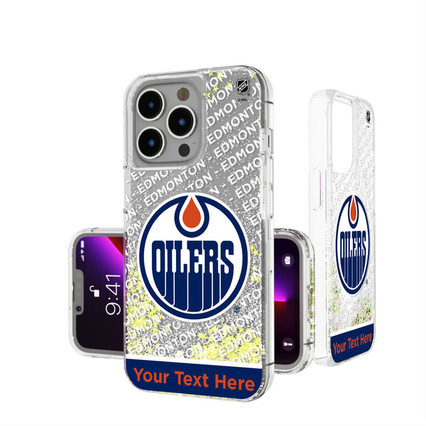 Edmonton Oilers Personalized EndZone Plus iPhone Glitter Phone Case for Apple iPhone