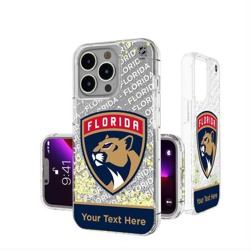 Florida Panthers Personalized EndZone Plus iPhone Glitter Phone Case for Apple iPhone