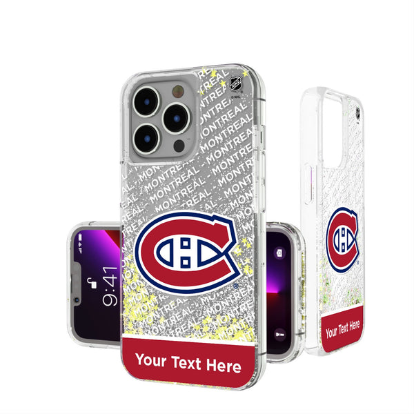 Montreal Canadiens Personalized EndZone Plus iPhone Glitter Phone Case for Apple iPhone