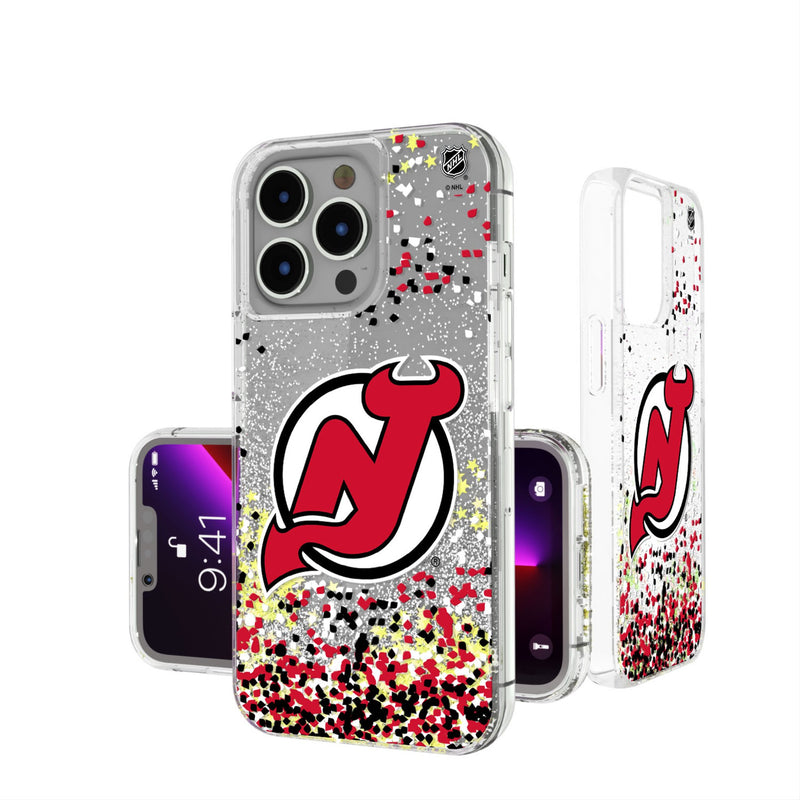 New Jersey Devils Confetti iPhone Glitter Phone Case