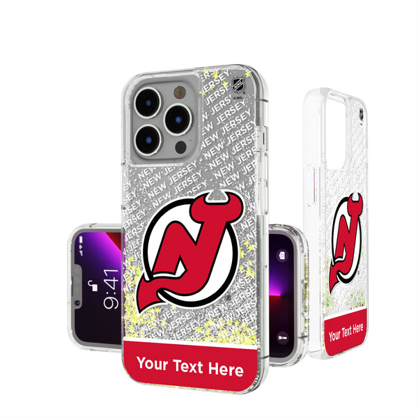 New Jersey Devils Personalized EndZone Plus iPhone Glitter Phone Case for Apple iPhone
