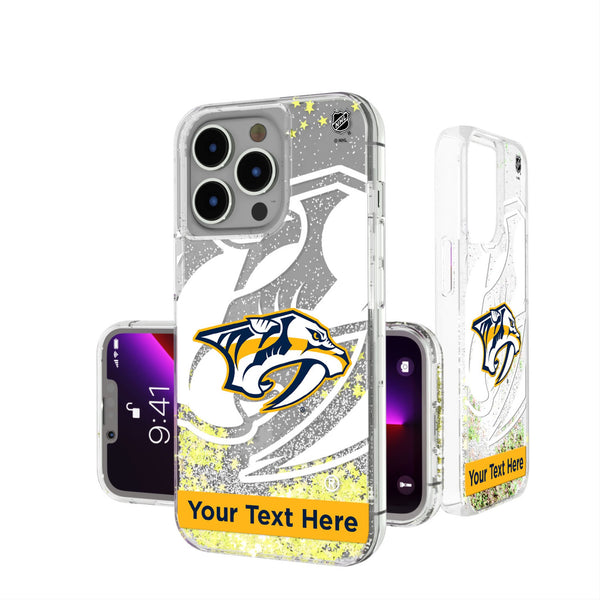 Nashville Predators Personalized Tilt iPhone Glitter Phone Case for Apple iPhone