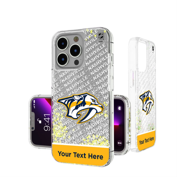 Nashville Predators Personalized EndZone Plus iPhone Glitter Phone Case for Apple iPhone