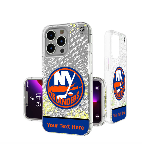 New York Islanders Personalized EndZone Plus iPhone Glitter Phone Case for Apple iPhone