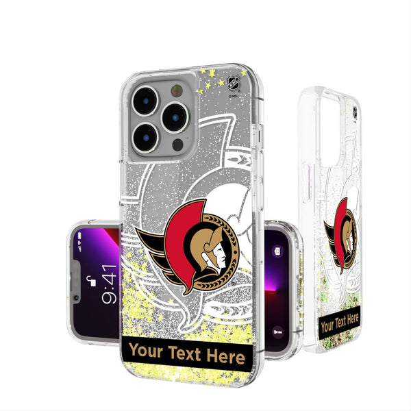 Ottawa Senators Personalized Tilt iPhone Glitter Phone Case for Apple iPhone