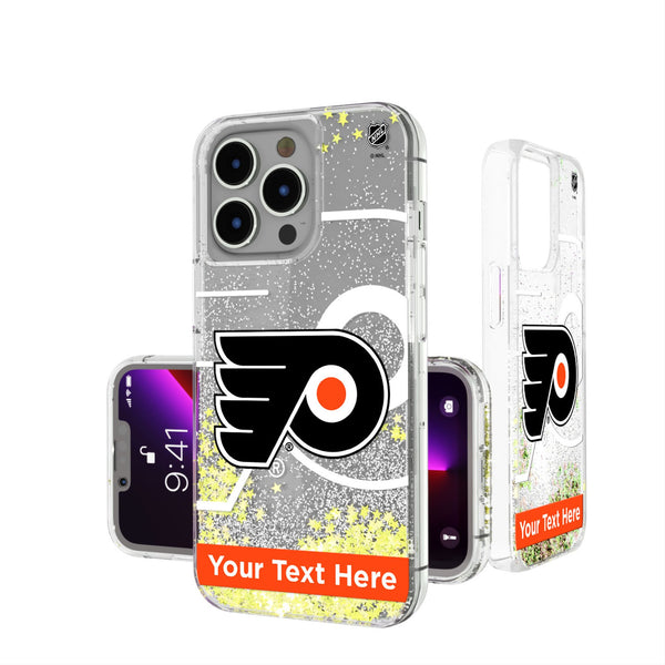 Philadelphia Flyers Personalized Tilt iPhone Glitter Phone Case for Apple iPhone