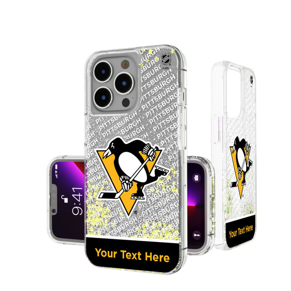 Pittsburgh Penguins Personalized EndZone Plus iPhone Glitter Phone Case for Apple iPhone