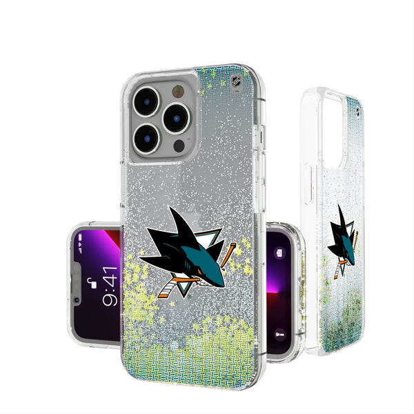 San Jose Sharks Linen iPhone Glitter Phone Case