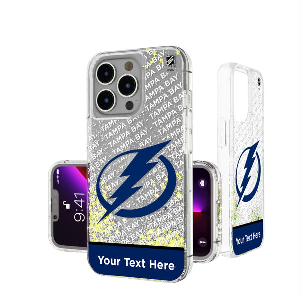 Tampa Bay Lightning Personalized EndZone Plus iPhone Glitter Phone Case for Apple iPhone