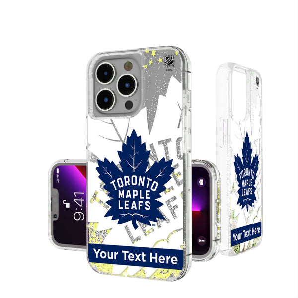 Toronto Maple Leafs Personalized Tilt iPhone Glitter Phone Case for Apple iPhone