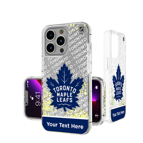 Toronto Maple Leafs Personalized EndZone Plus iPhone Glitter Phone Case for Apple iPhone