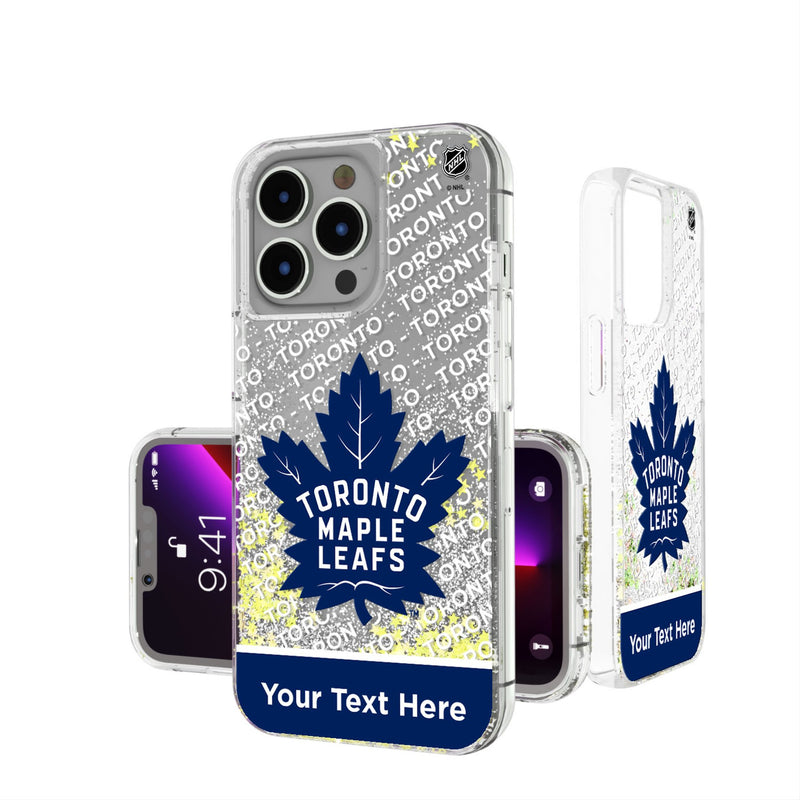 Toronto Maple Leafs Personalized EndZone Plus iPhone Glitter Phone Case for Apple iPhone