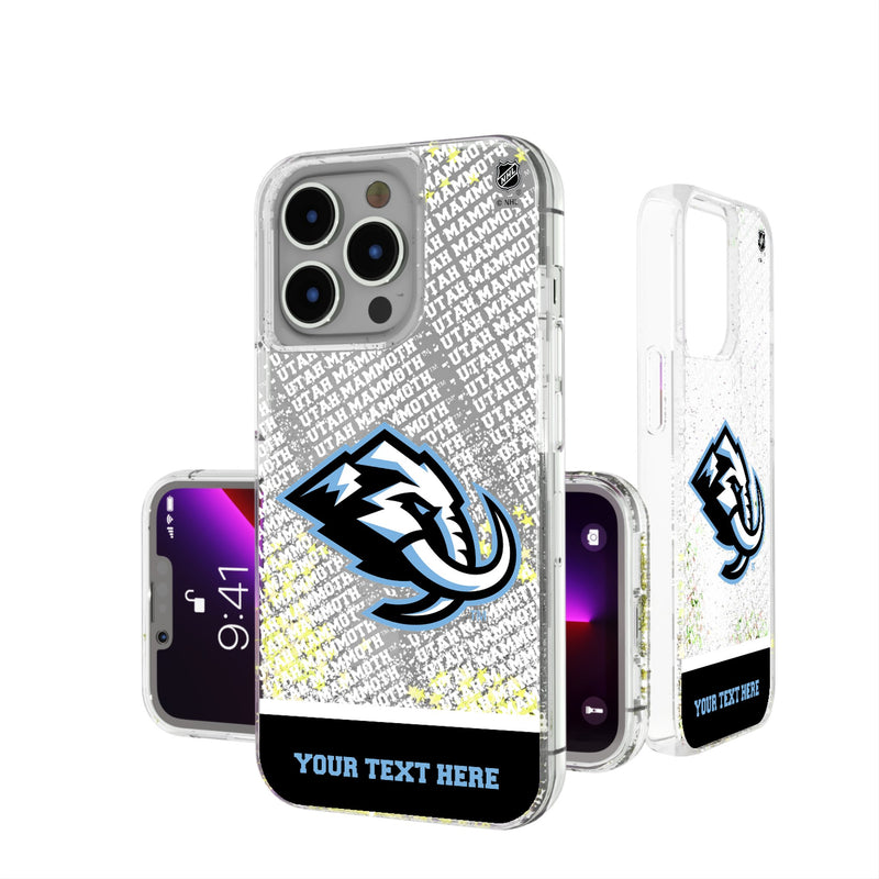Utah Mammoth Personalized EndZone Plus iPhone Glitter Phone Case for Apple iPhone