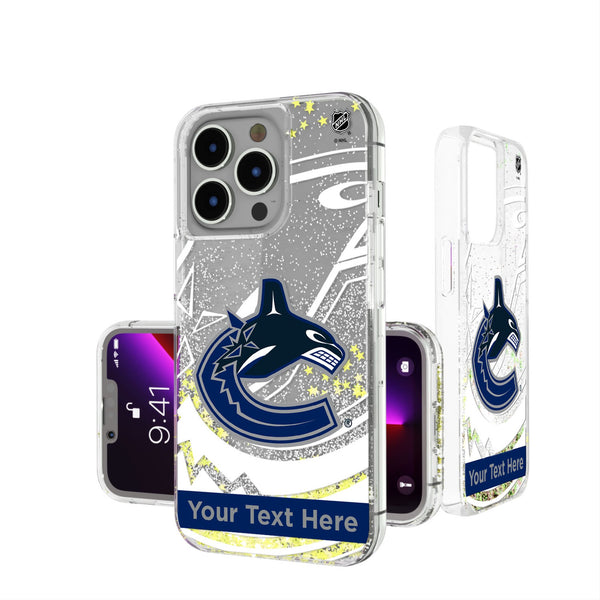 Vancouver Canucks Personalized Tilt iPhone Glitter Phone Case for Apple iPhone