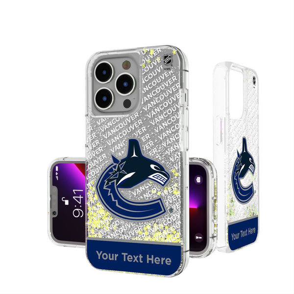 Vancouver Canucks Personalized EndZone Plus iPhone Glitter Phone Case for Apple iPhone