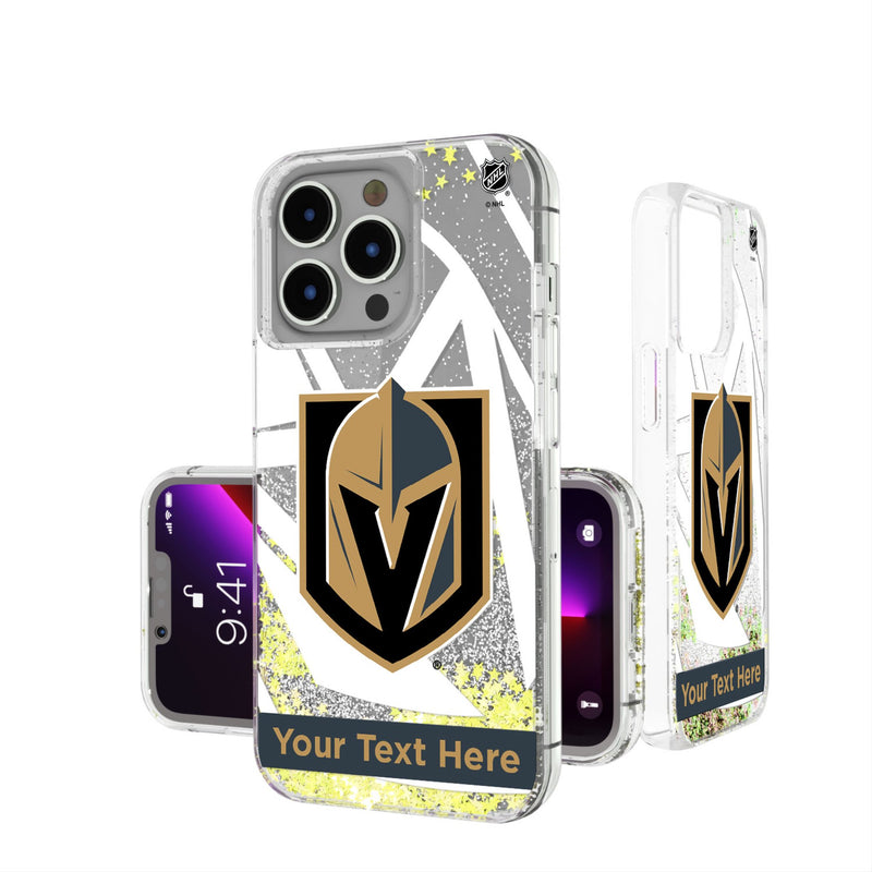 Vegas Golden Knights Personalized Tilt iPhone Glitter Phone Case for Apple iPhone