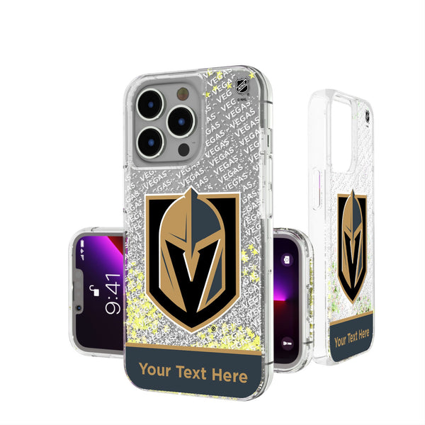 Vegas Golden Knights Personalized EndZone Plus iPhone Glitter Phone Case for Apple iPhone