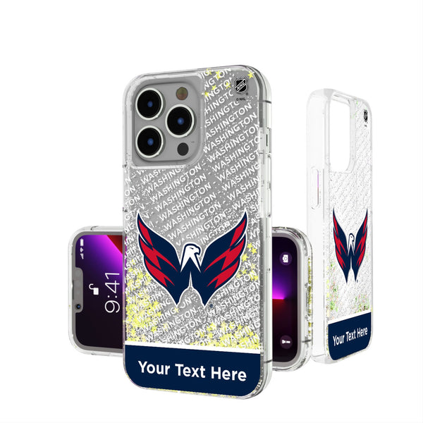 Washington Capitals Personalized EndZone Plus iPhone Glitter Phone Case for Apple iPhone