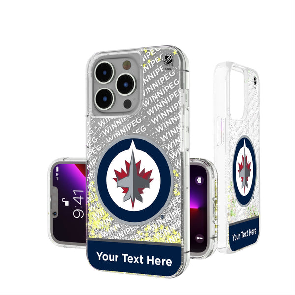 Winnipeg Jets Personalized EndZone Plus iPhone Glitter Phone Case for Apple iPhone