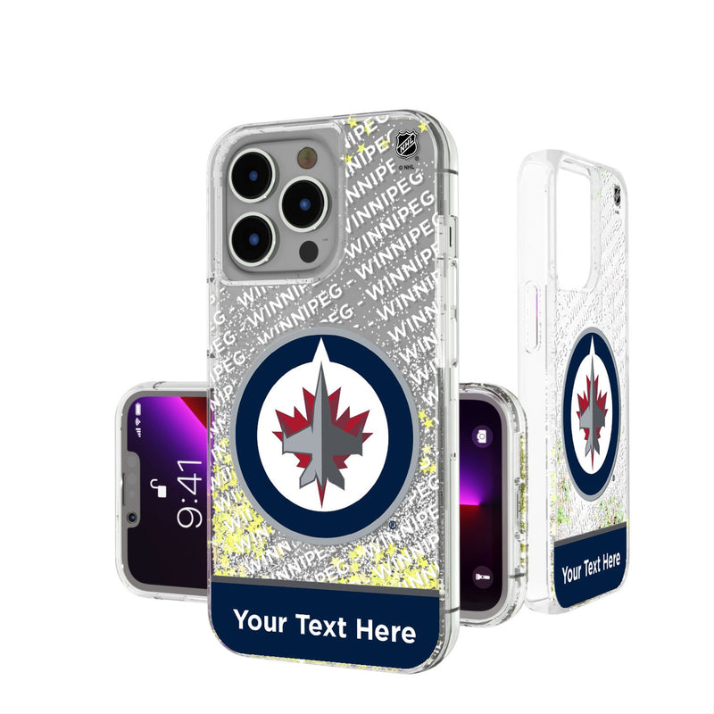 Winnipeg Jets Personalized EndZone Plus iPhone Glitter Phone Case for Apple iPhone
