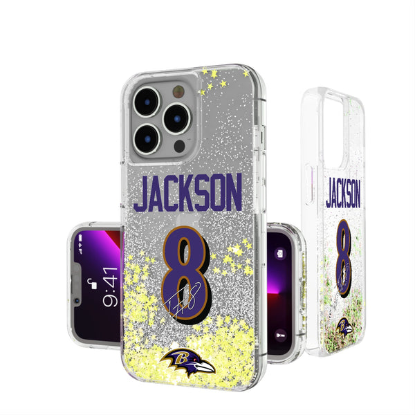 Lamar Jackson Baltimore Ravens 8 Ready iPhone Glitter Phone Case