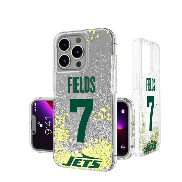 Justin Fields New York Jets 7 Game Tactic iPhone Glitter Phone Case for Apple iPhone