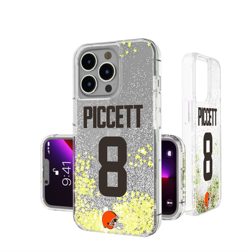 Kenny Pickett Cleveland Browns 8 Game Tactic iPhone Glitter Phone Case for Apple iPhone