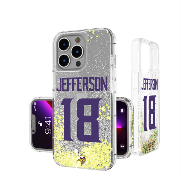 Justin Jefferson Minnesota Vikings 18 Ready iPhone Glitter Phone Case